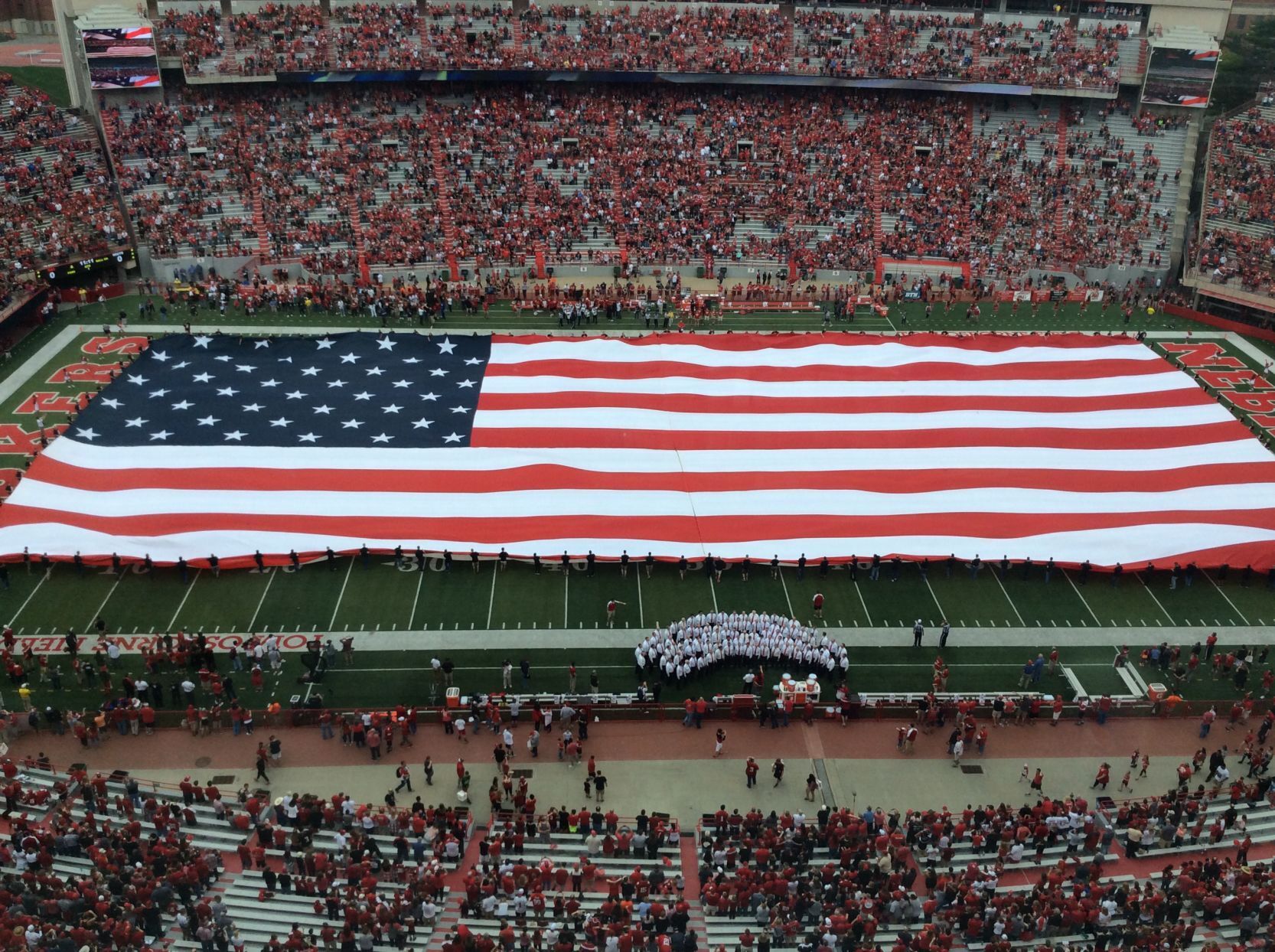 Spring game American flag